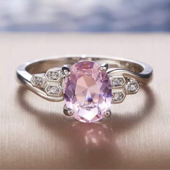 Jewelry - 925 Silver Rings Oval Cut Cubic Zircon Pretty for Girls Jewelry Rings